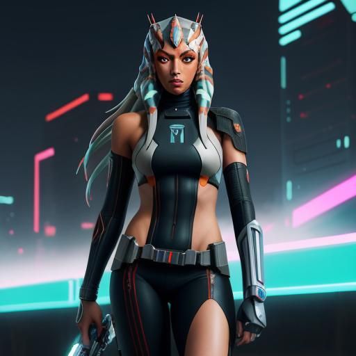 Ahsoka Tano as Cyberpunk Kantai Collection Ship Girl