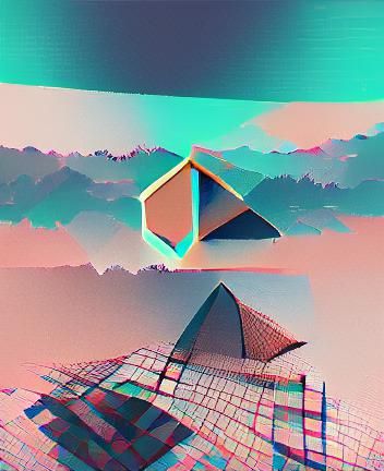 Abstract Geometric Shapes in Digital Art