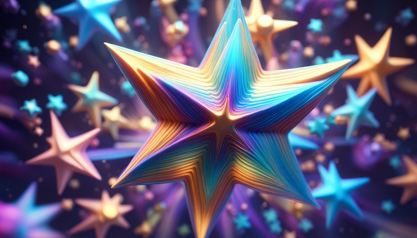 Vibrant Iridescent Star Cluster in 8K Resolution