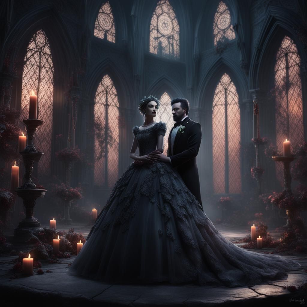 Gothic Bridal Marriage in Dark Otherworld