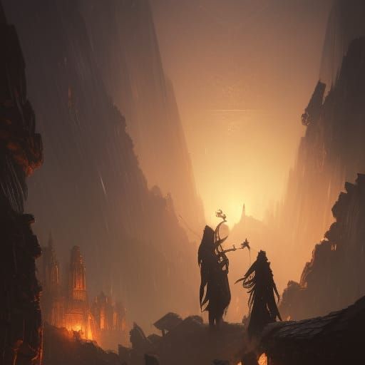 Dark Fantasy Art Inspired by Alphonse Mucha