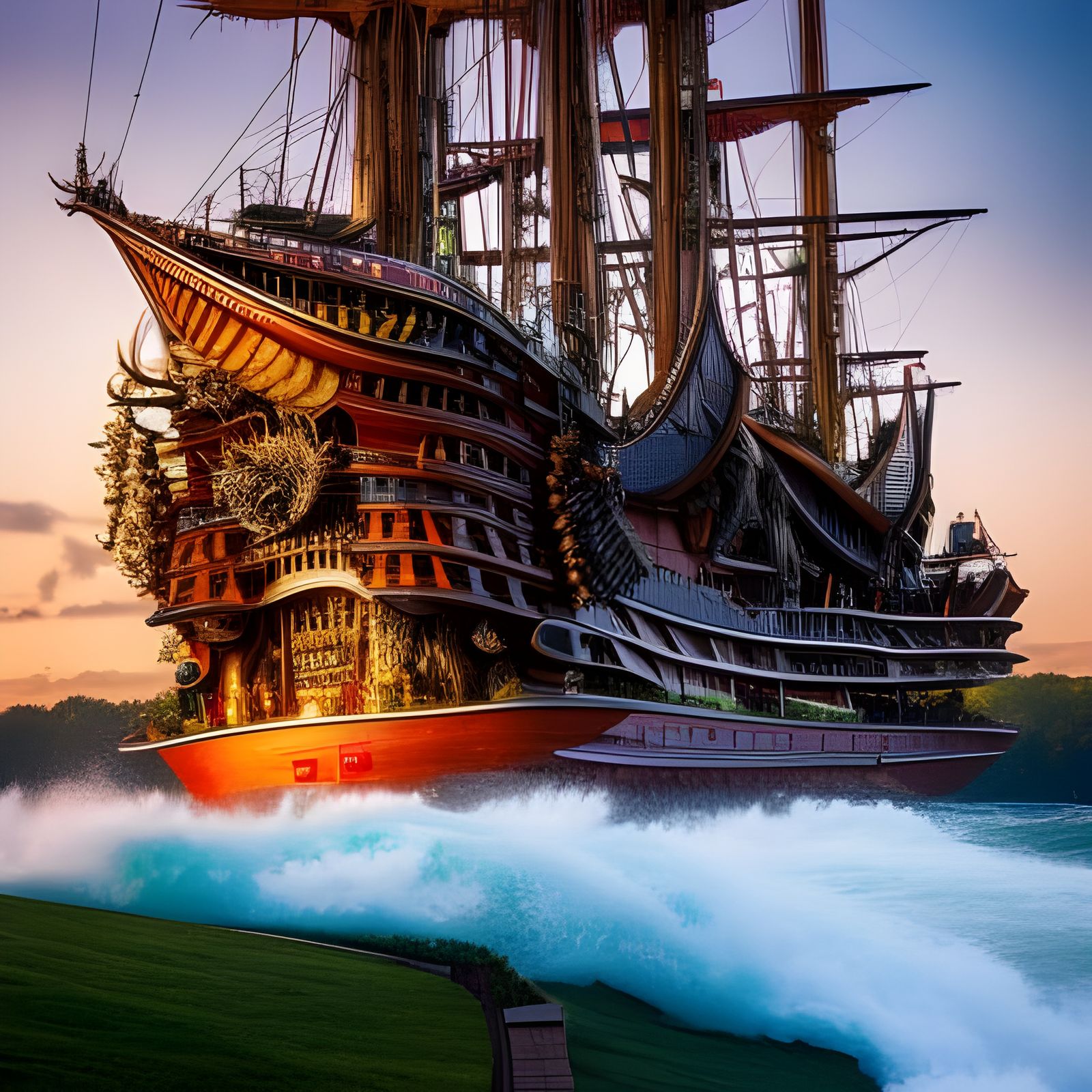 Pirate ship run aground