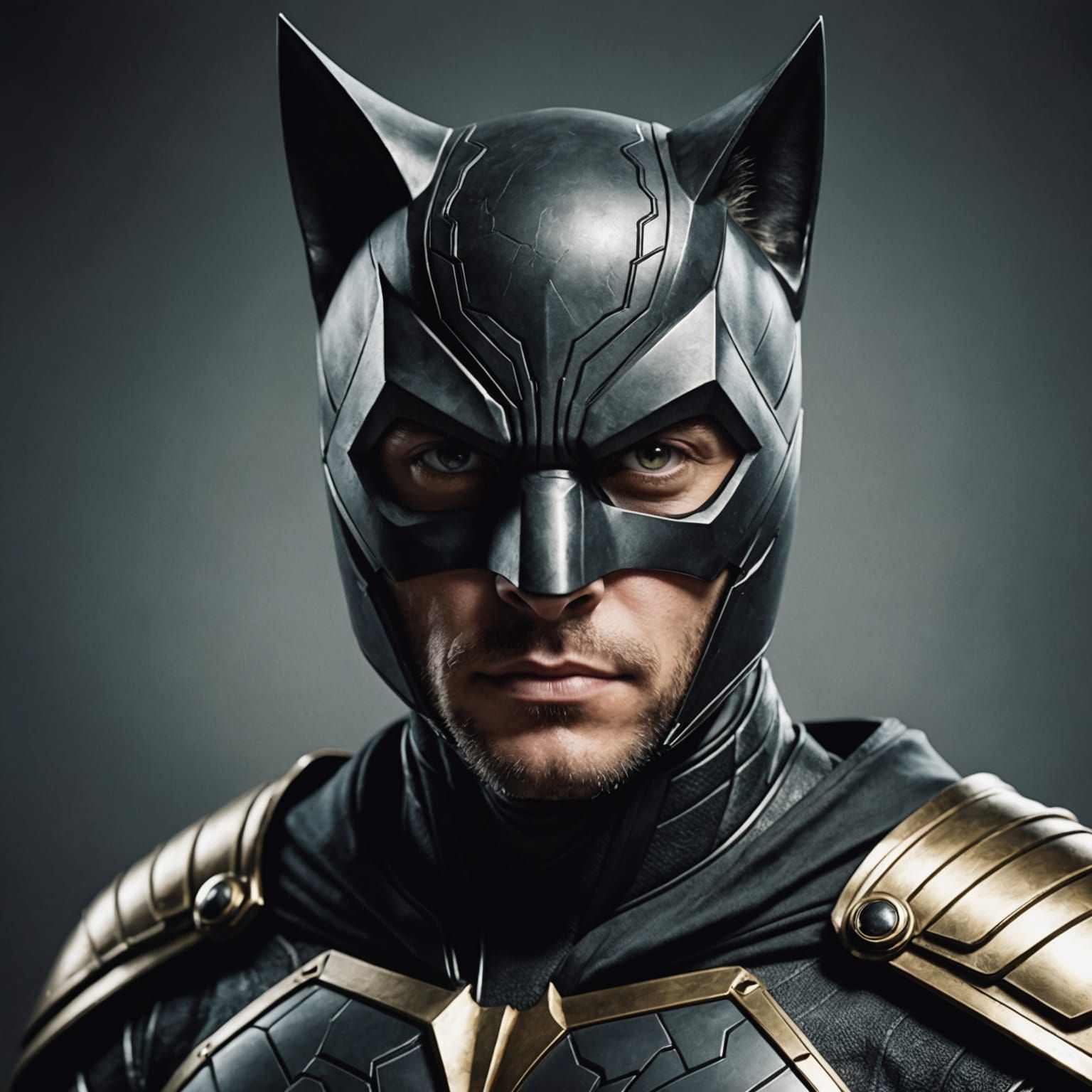 Hyperrealistic Portrait of Catman Superhero