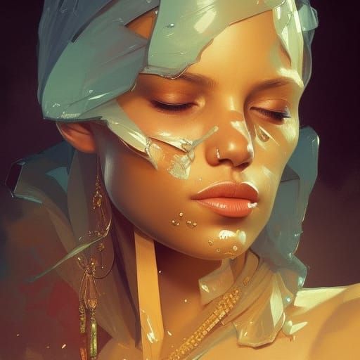 Regal Queen Mother Portrait in Dynamic Lighting