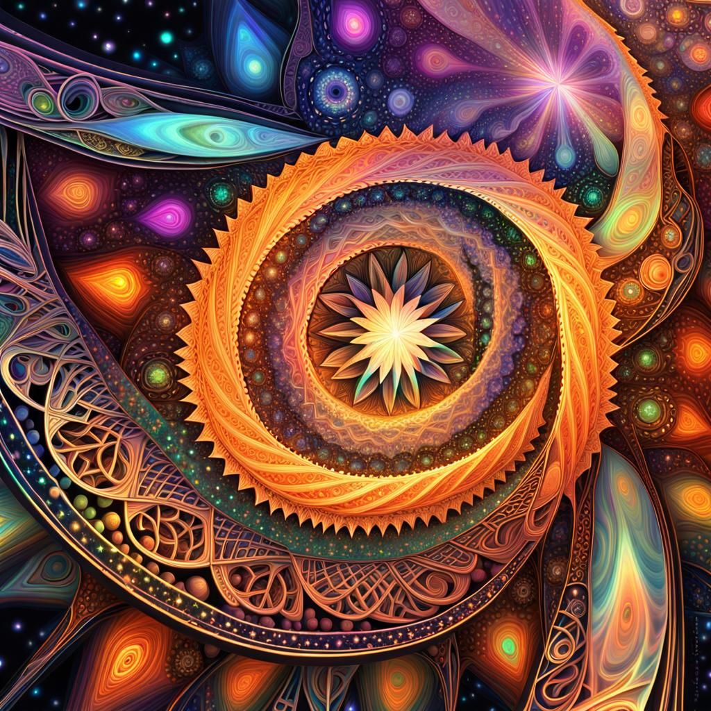 Cosmic Songline with Swirling Star Clusters