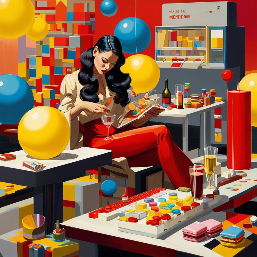 Futuristic Macarons in Science Fiction Painting Style