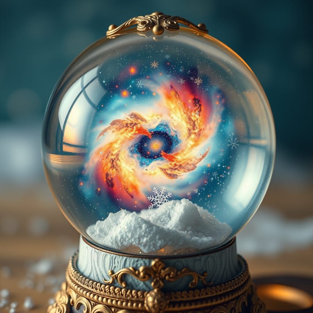 Nebula Starscape in Ornate Snow Globe