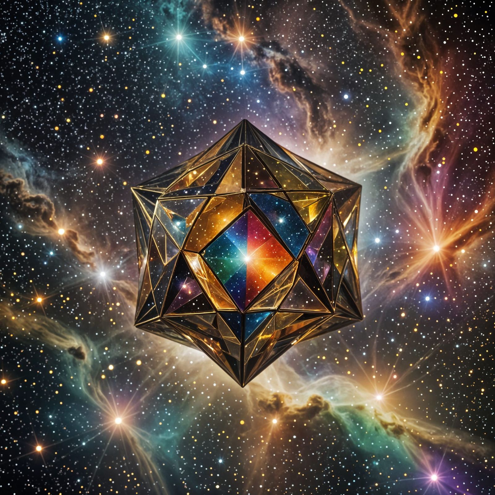 Abstract Geometric Shape in Cosmic Display