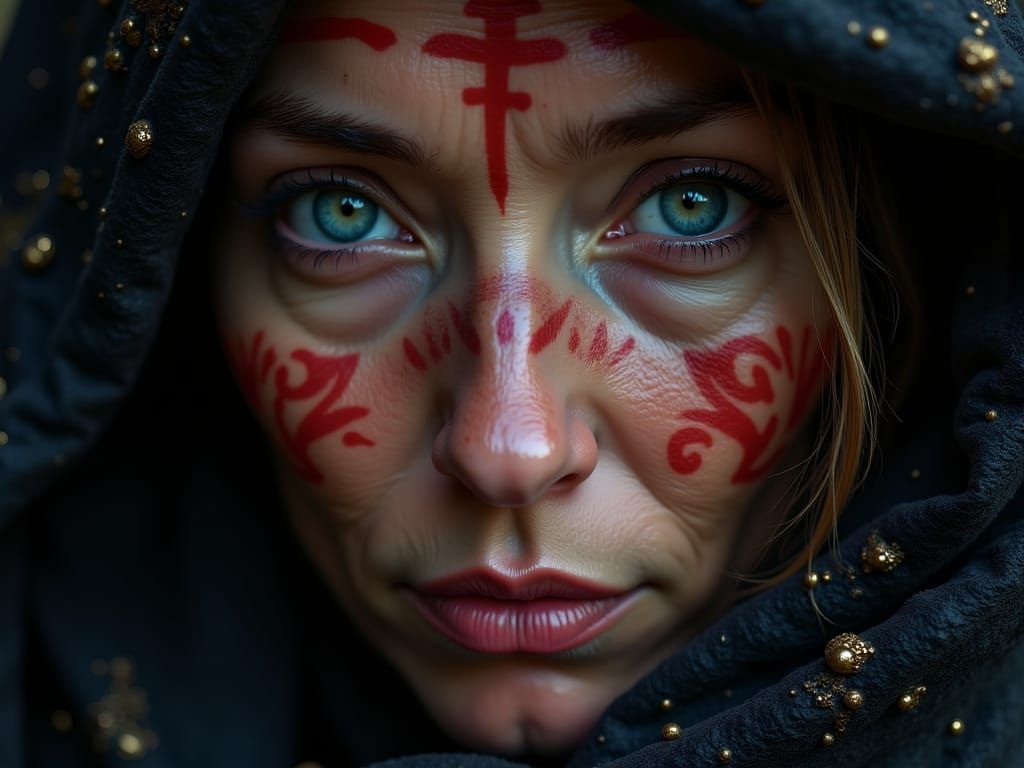 Close-up portrait of shaman
