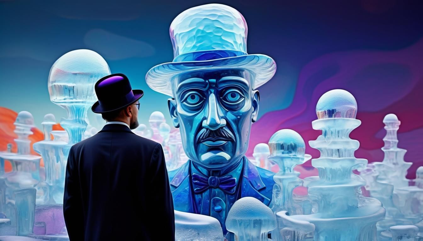 Bizarre Figure with Hundertwasser Ice Sculptures