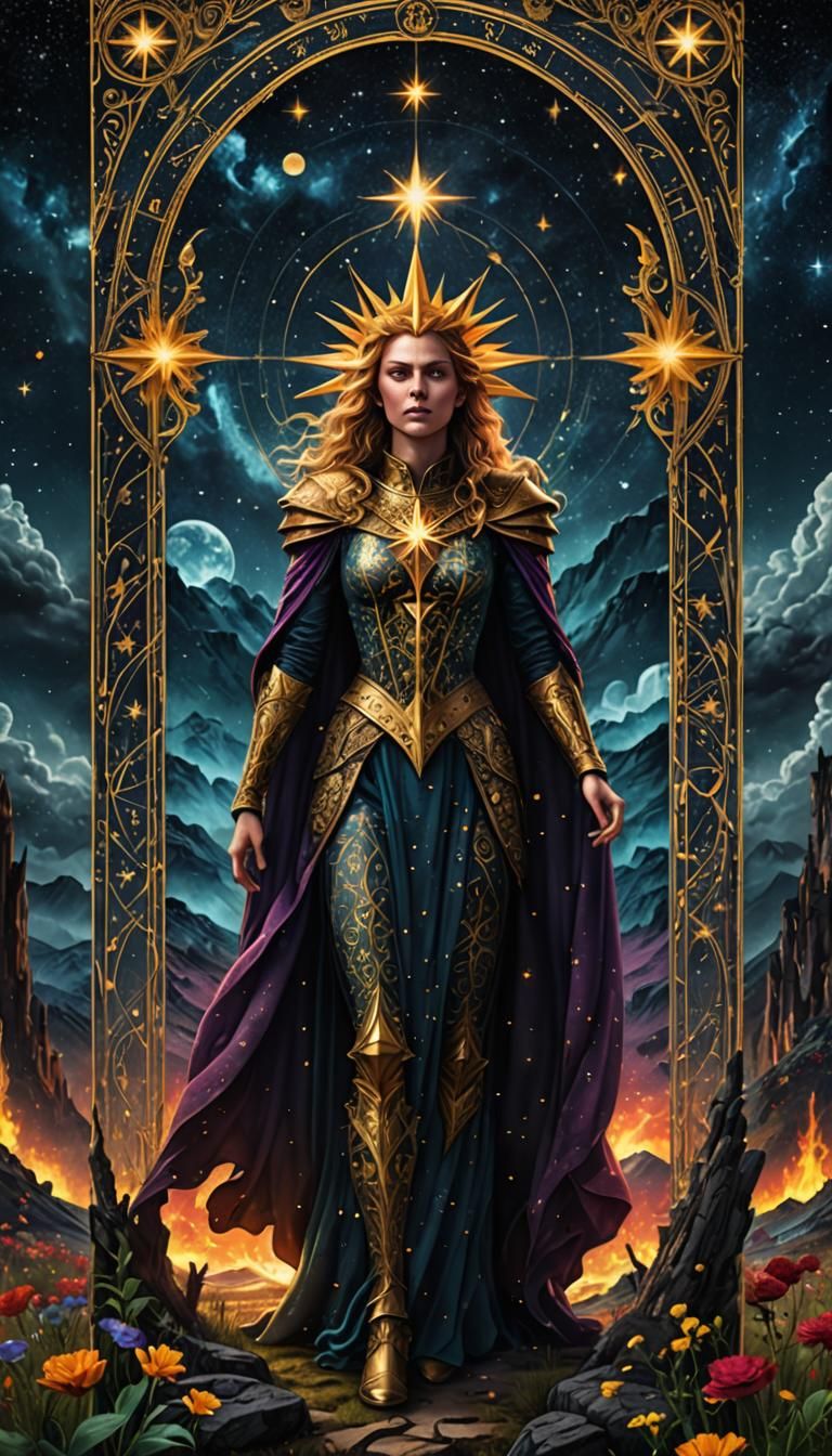The Star Tarot Card in Digital Matte Painting