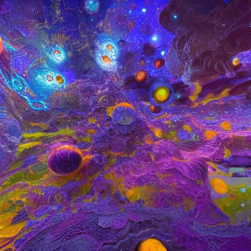 Surreal Crystalline Structure Amidst Stars and Galaxies