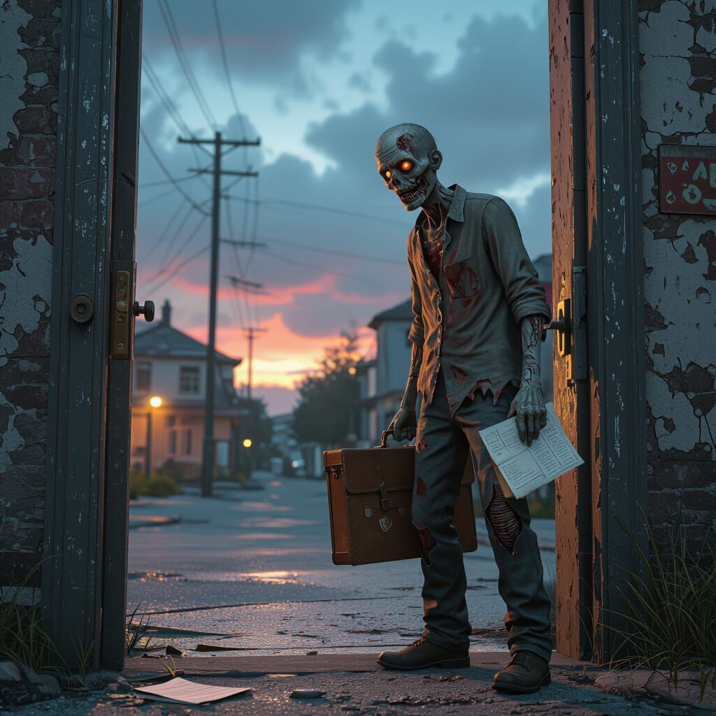 Zombie Collector Knocks On Door With Briefcase