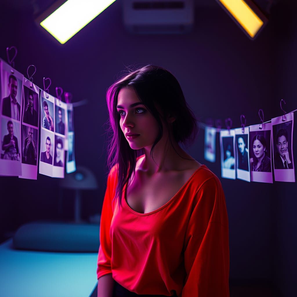 Woman in Darkroom: Pop Art Screen Print