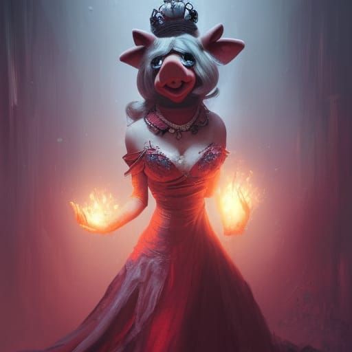Miss Piggy as the Evil Empress of Hell