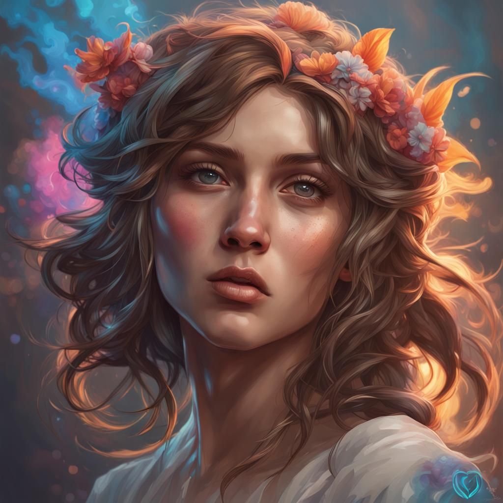 Meaning of Life: Hyperdetailed Concept Art Portrait