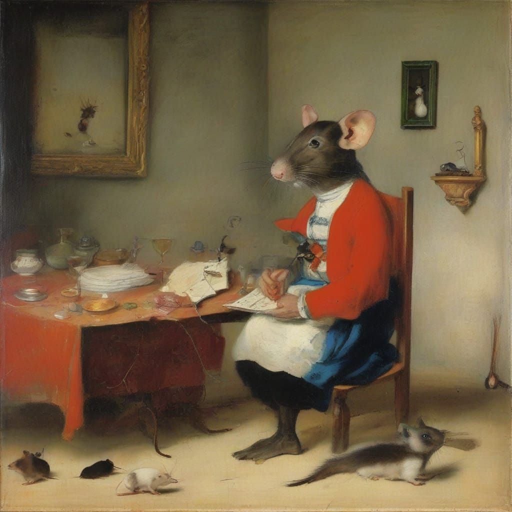 Surrealist Mice Reach for the Stars in Cosmic Dreamscapes