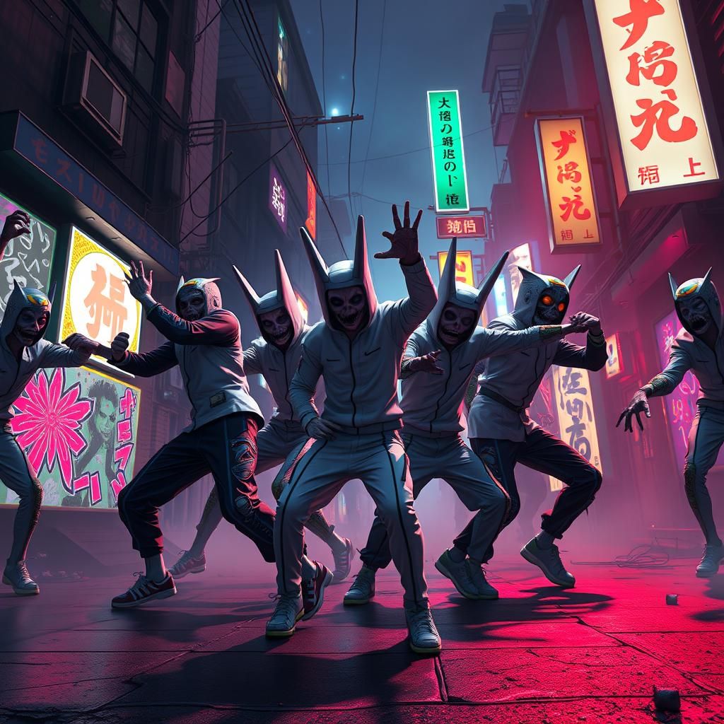 jabbawockeez in dance battle with zombie counterparts By art...