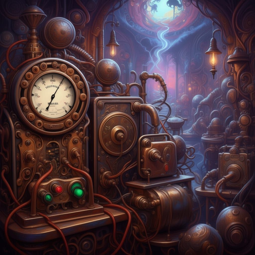 Alternator With Voltmeter Showing Charge