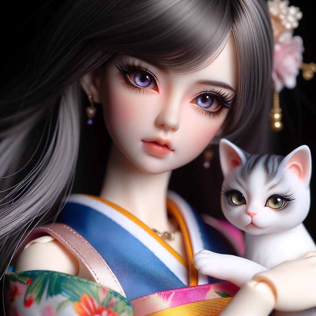 Japanese Ball-Jointed Doll as J-Pop Star