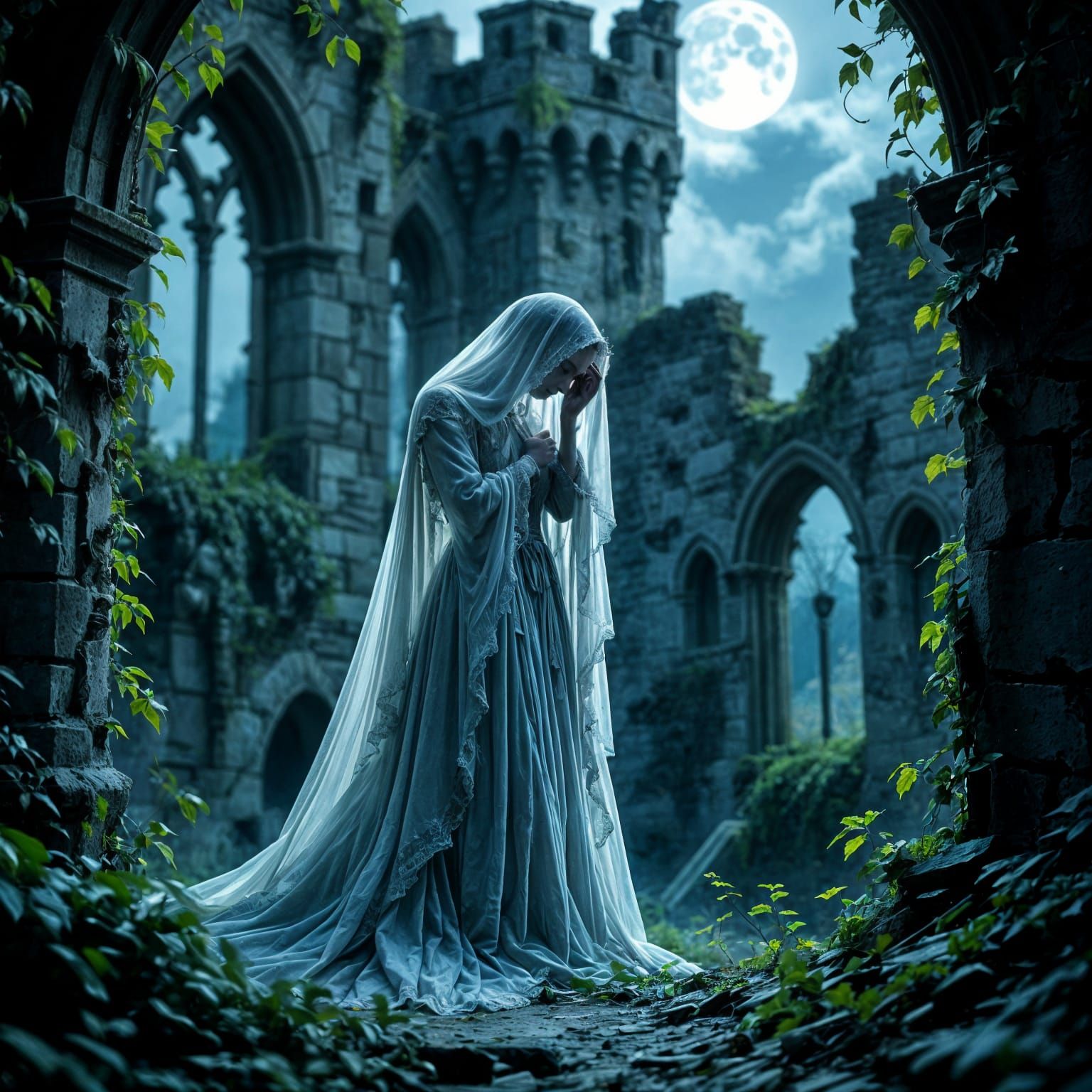 Spectral Queen Weeps in Ruined Castle