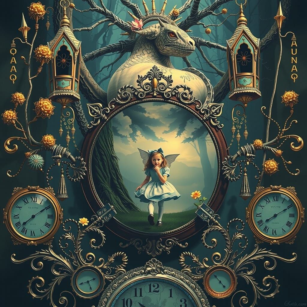 Alice Enters Wonderland Through the Looking Glass