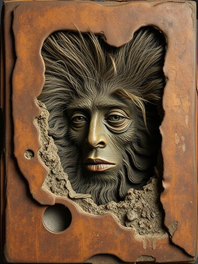 Surreal Hairy Reliquary Inspired by Dada