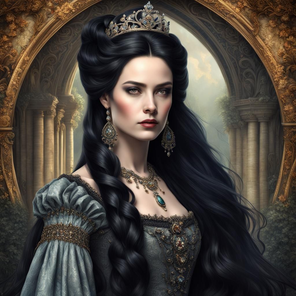 Elegant Gothic Portrait of a Victorian Queen