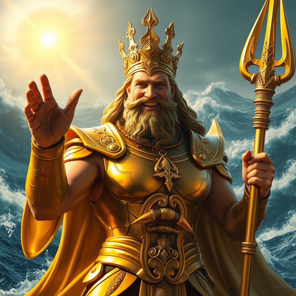 Triton, the Golden Sea God, Offers Assistance with Benevolen...