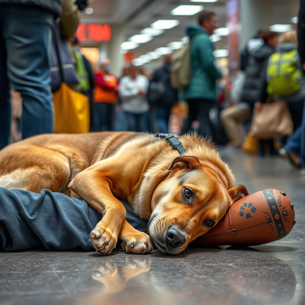 Heroic Support Dog Comforting Owner in Crisis