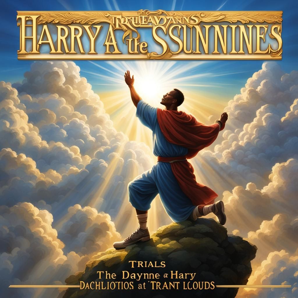 Man Celebrates Victory Under Divine Light