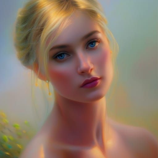 Ethereal Angel Portrait in Hyperdetailed Fantasy Style