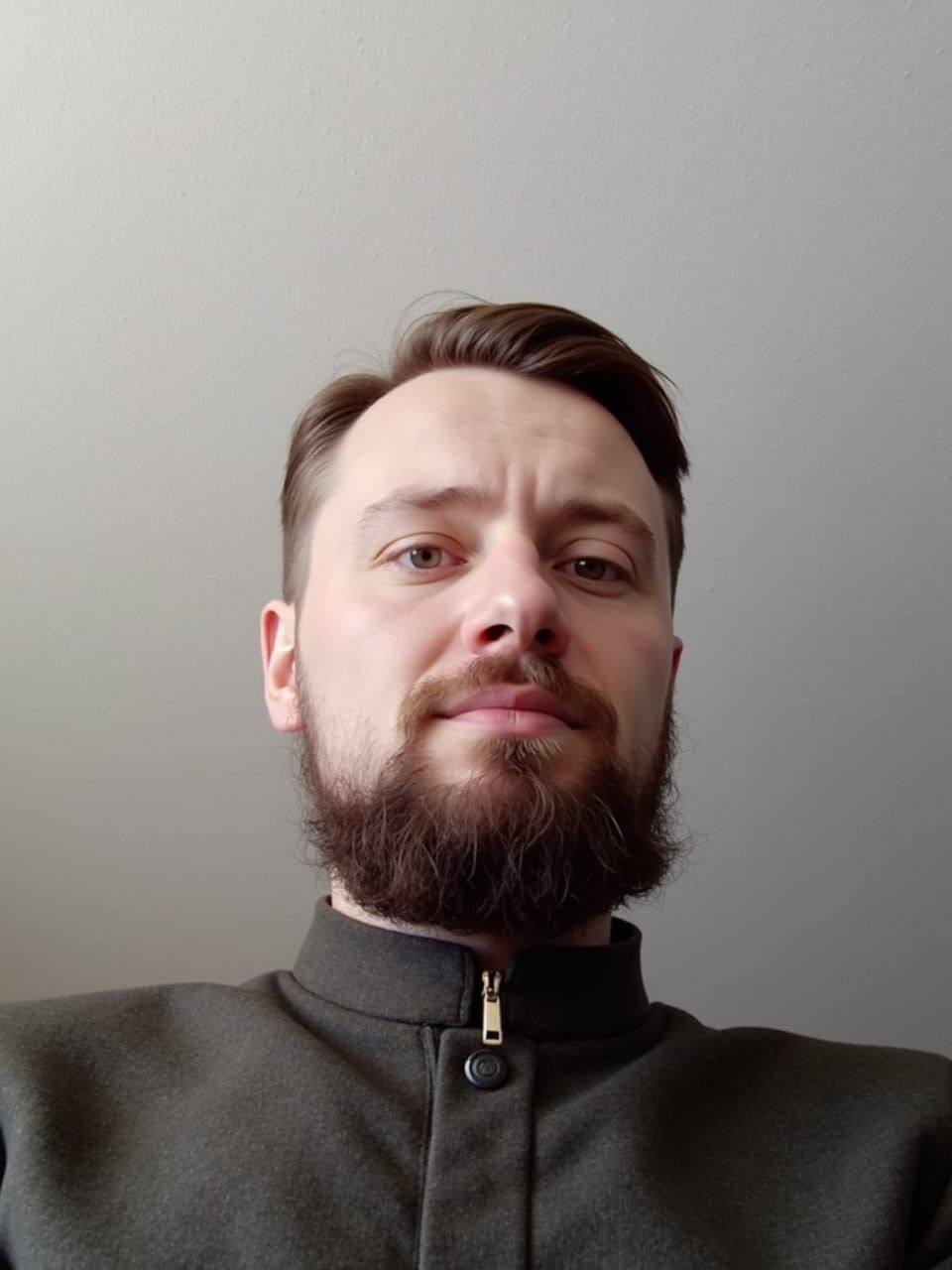 Young Philosopher in Kremlin Garden: Photorealistic Portrait