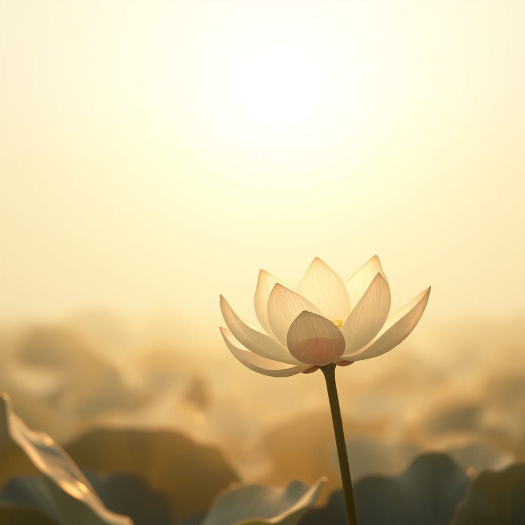 Whispers of tranquility in a golden dawn