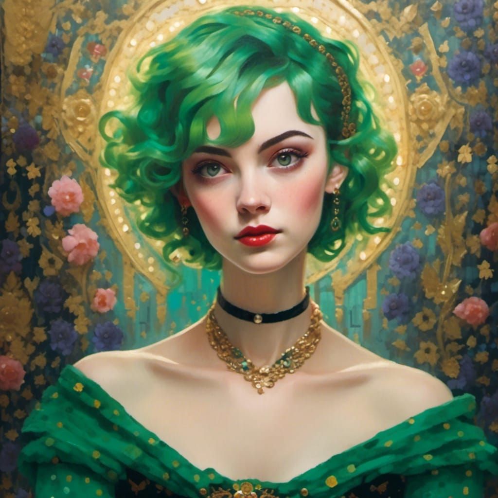 Portrait of Siobhan as Mary Blair Painting