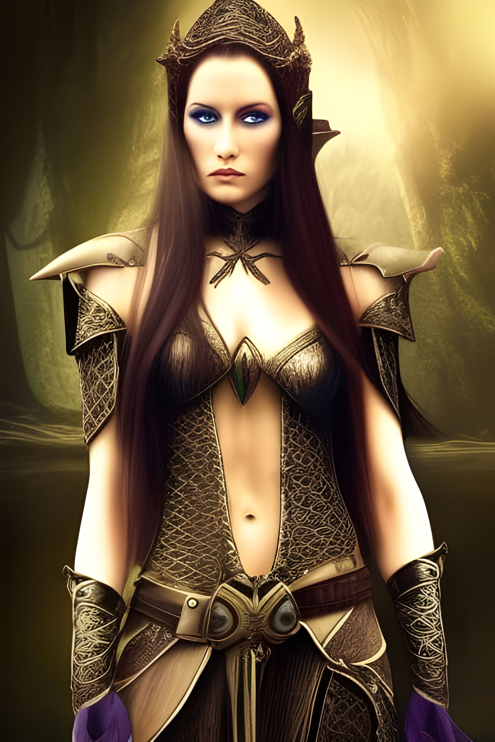 Elegant Elven Warrior Princess Portrait