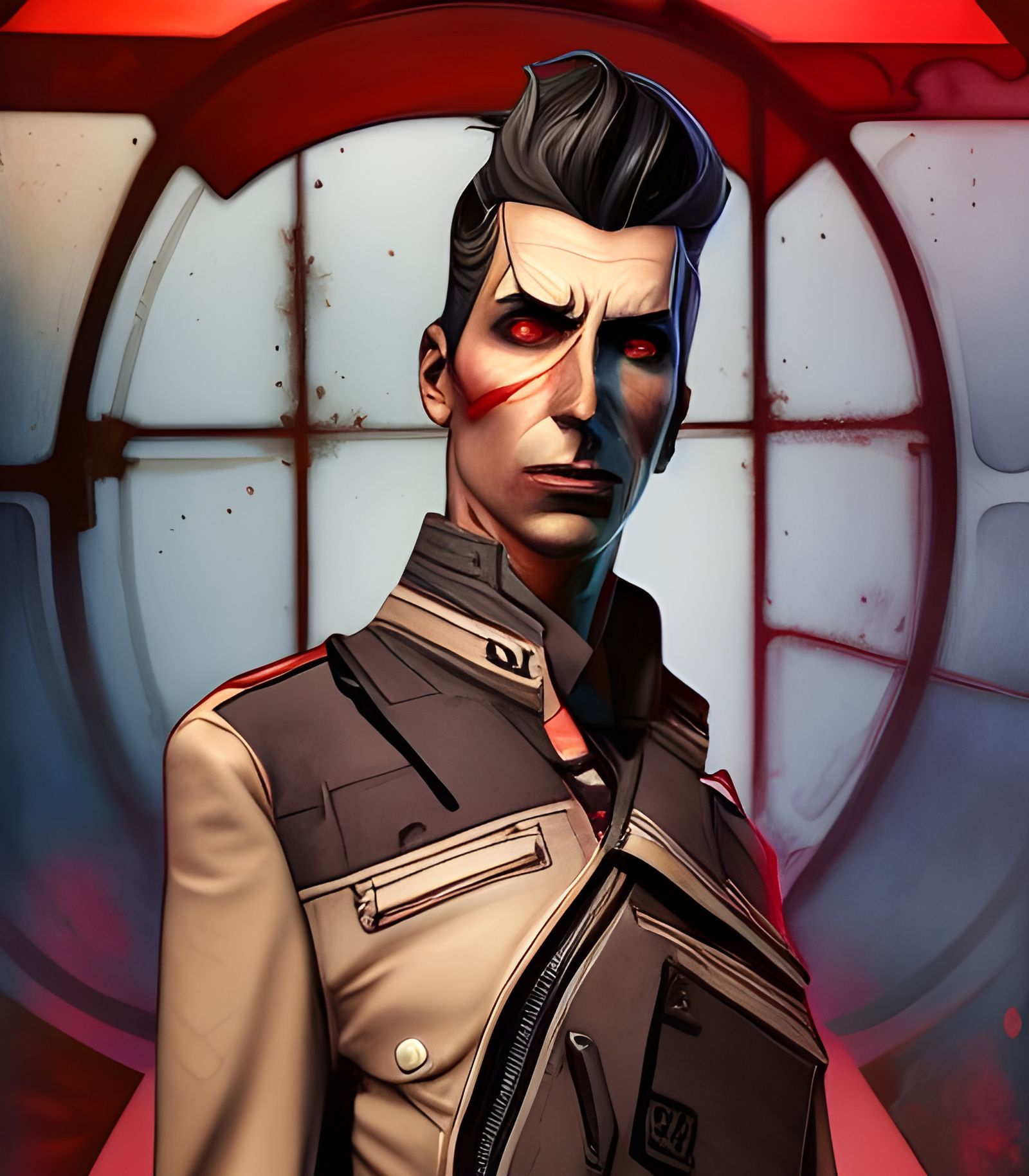 Sinister Handsome Jack Close-up Digital Illustration
