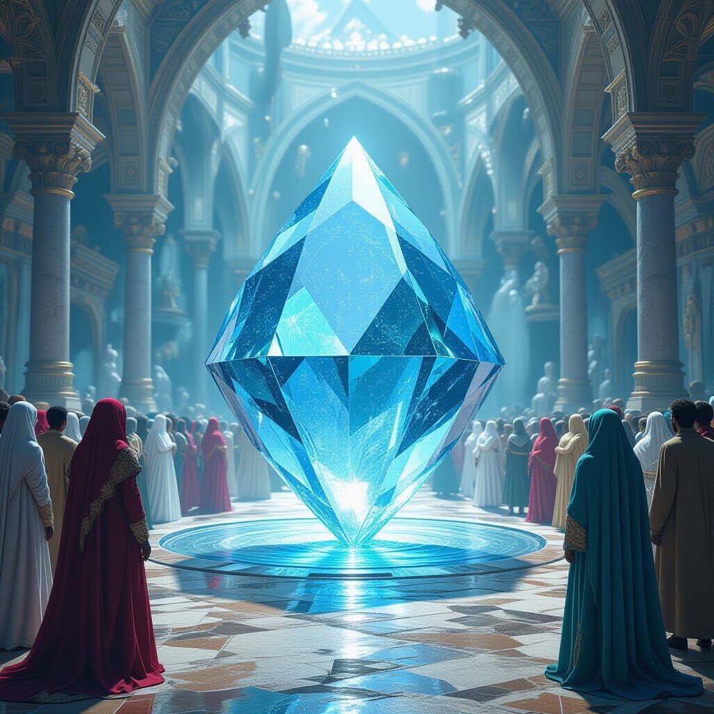 Water Diamond Fantasy Art With Wealth Divide