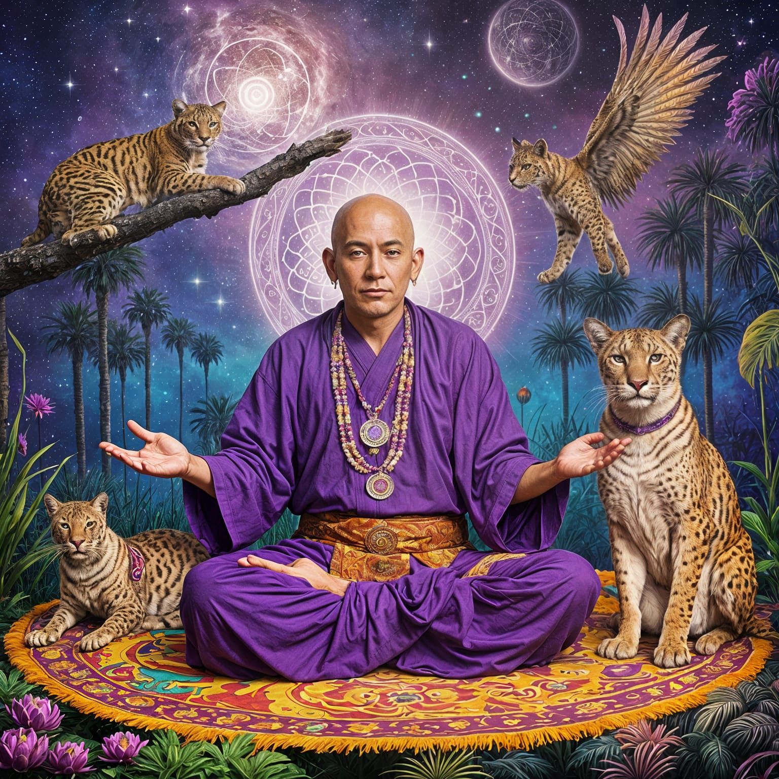 Psychedelic Monk and Shaman Energy Exchange