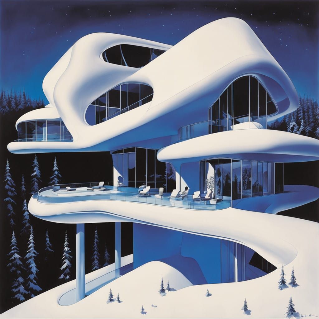 Retro-Futuristic Mountain Retreat