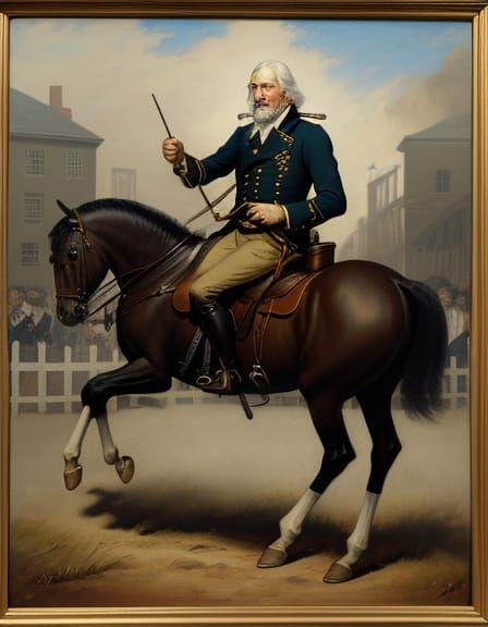 oil painting of Paul Revere's midnight ride