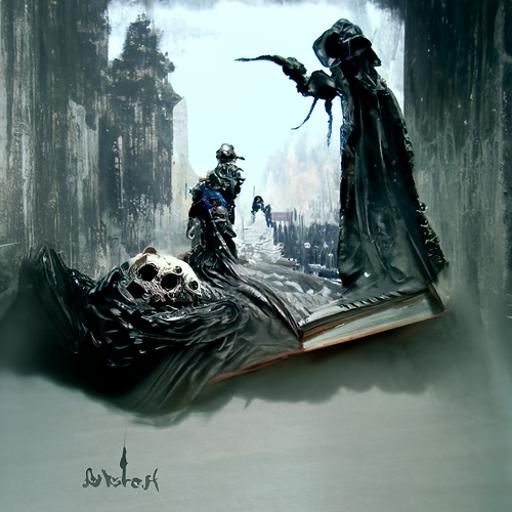 Horror Book Illustration Inspired by Doré and Rutkowski