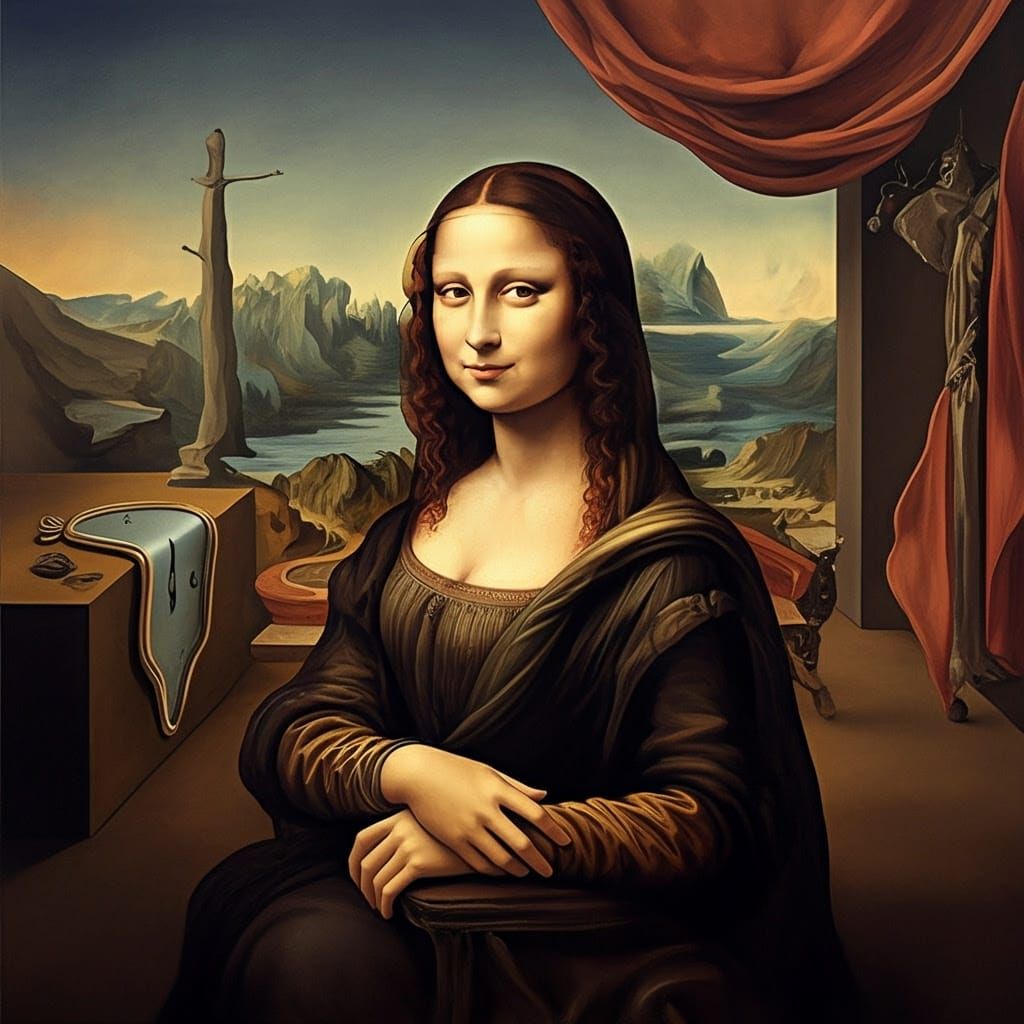 Mona Lisa in a Surrealist Style
