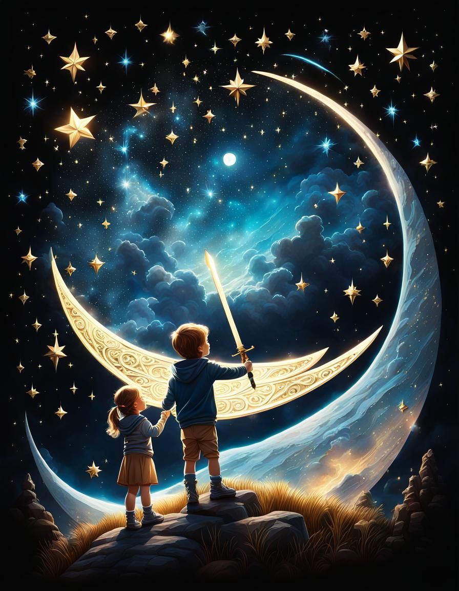 Starry Night: Siblings' Dreamy Adventure