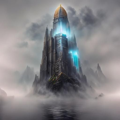 Majestic Tower Rises in Fantasy Concept Art