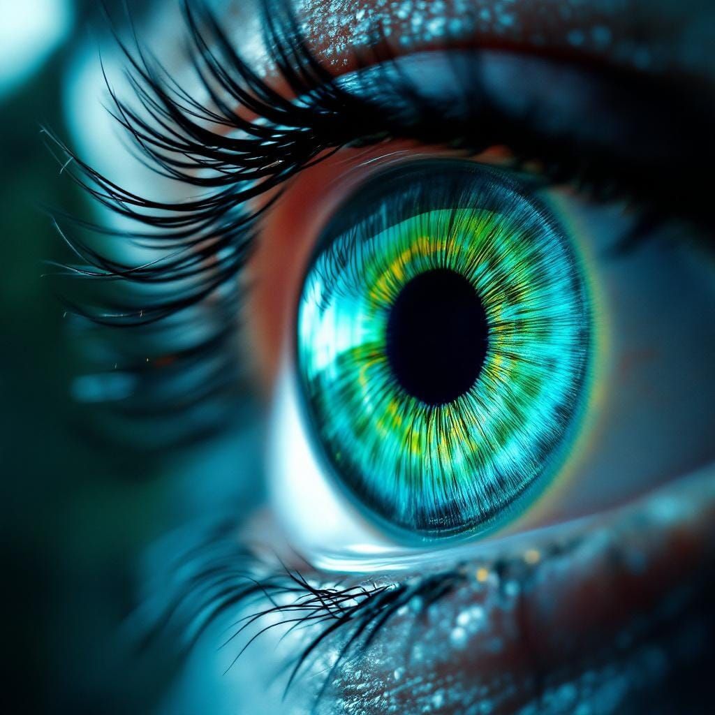 Surreal Double Exposure: Eye as Camera Lens