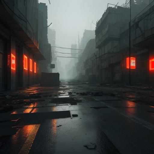 Cyberpunk Dystopian Cityscape in Eastern Europe