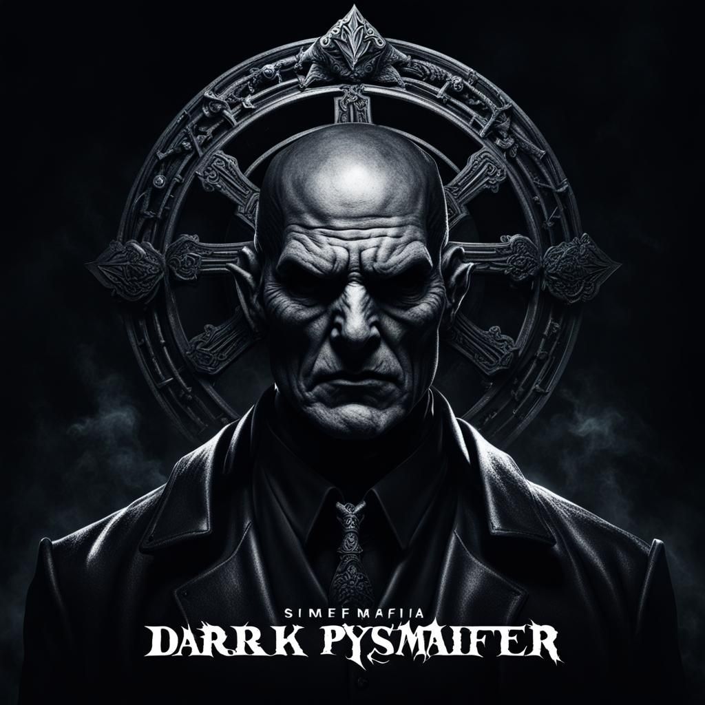 Dark Psychedelic Mafia Figure: Sinister Portrait