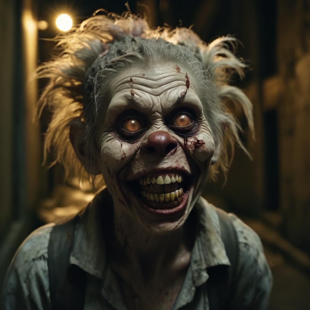 Macabre Washerwoman Portrait in Dark Fantasy Style