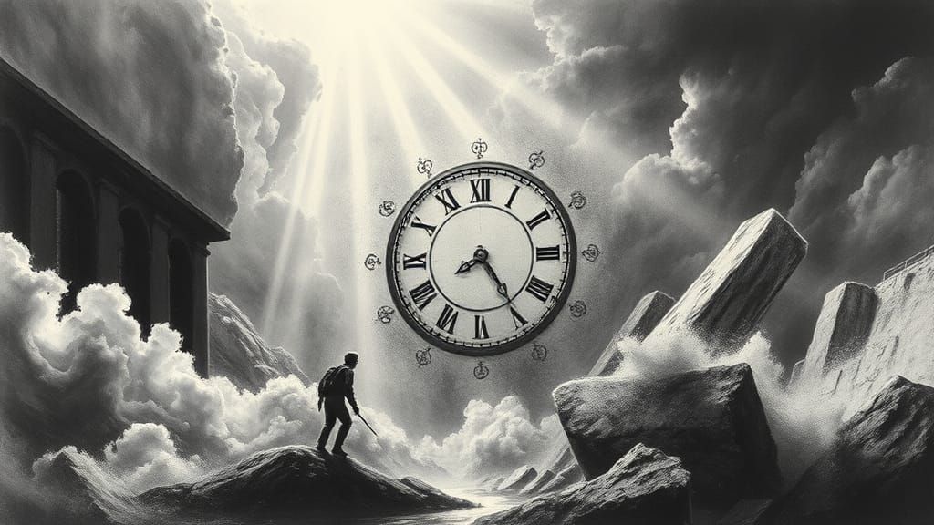 Surreal Abstract: Time's Unstoppable Passage